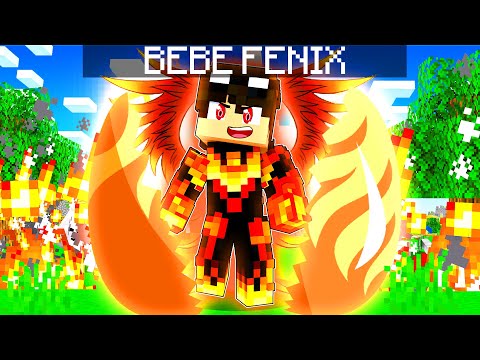 NASCI como um BEBÊ FÉNIX  no Minecraft!!