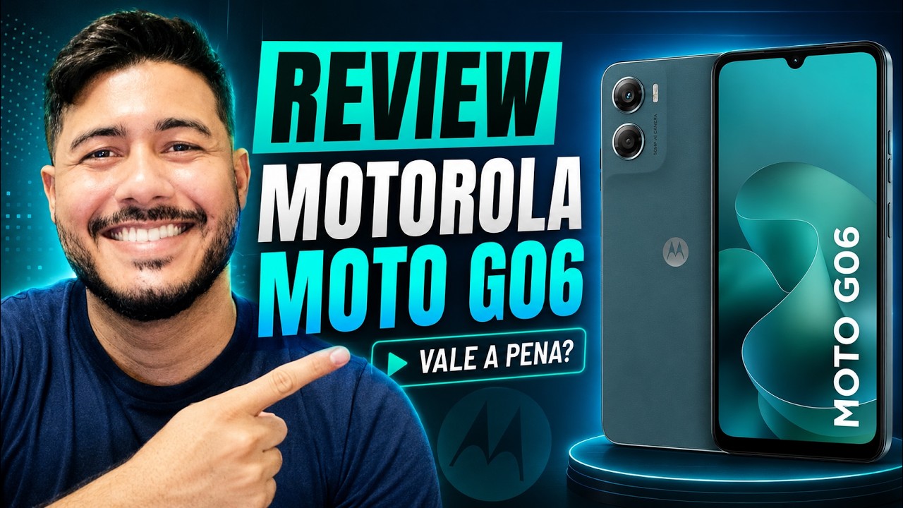 Miniatura da avaliação em vídeo de Smartphone Motorola Moto G06 128GB 4GB RAM 50MP