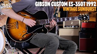 Video thumbnail for No Talking...Just Tones | Gibson Custom ES-350T 1992 | Vintage Sunburst - Used by Peach Guitars
