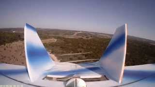 preview picture of video '6mm-Fly RC F-22 EP Foamie over Vandenberg Village, CA (5/2/2013)'