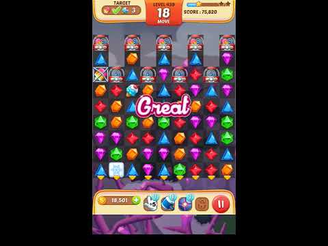 Jewel Match King Level 439 - Walkthrough ( No Booster )