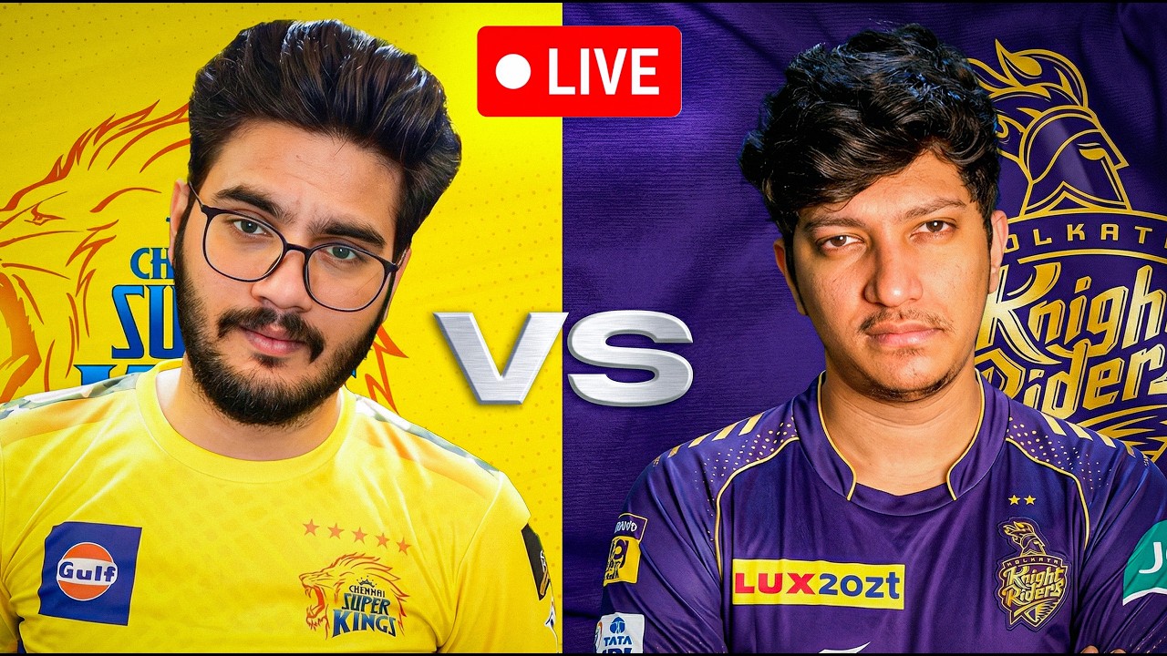 CSK vs KKR LIVE STREAM 🔴 | JK 🤝 Sathyeah