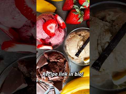 Too Hot to Bake? Make #banana Ice Cream 3 Ways 🍌❄️ (No Added Sugar)