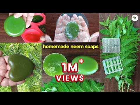 Perfect Neem Soap Making At Home || homemade neem soap for clean , bright and pimples free skin .