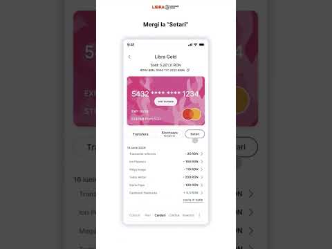 Cum modifici limita cardului din aplicatia Libra Bank