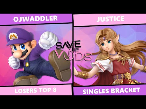 Save The Vods #50: Losers Top 8 - Ojwaddler (Mario) vs Justice (Zelda) SSBU Singles