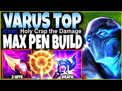 Max AP Pen Varus Top Lane is here to one shot ALL SEASON 13 TANKS EASILY 🔥 LoL Varus s13 Gameplay