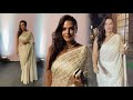 Neha Dhupia Stunning Looks In Saree Arrives For An Event