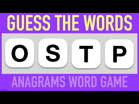 GUESS THE ANAGRAMS WORD GAME - 30 Scrambled Words Guessing Game