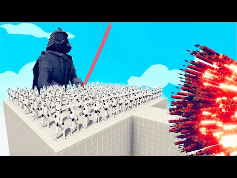 100x STAR WARS + 1x GIANT DARTH VADER vs EVERY GODS - Totally Accurate Battle Simulator TABS