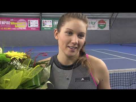 Michaela Hončová po porážce ve finále debla ITF Trnava 2019 5. ročník