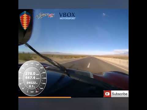 Agera RS WORD  SPEED RECORD 456 KM/h 284 MP/h INSANE