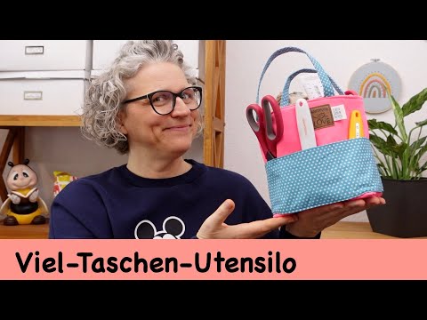 Viel-Taschen-Utensilo nähen / kostenloses Schnittmuster