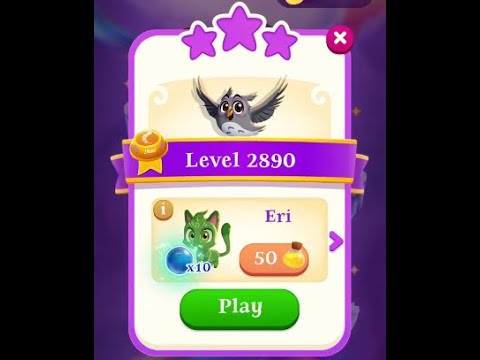 Level 2890 / Magical! + 3Stars! / No Spell! / CH-146 / Bubble Witch 3 Saga Gameplay