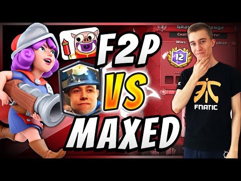 12 WIN STREAK w/ FREE TO PLAY MINER POISON DECK — Clash Royale