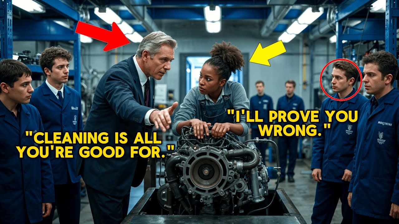 CEO Dares Black Janitor’s Daughter to Fix Impossible Engine—What She Does Next Shocks Everyone!