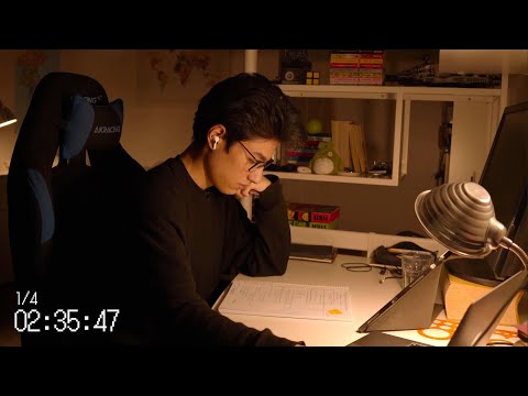 study with me live pomodoro 60/10 | fireplace sounds