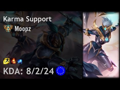 Karma Support vs Zilean - Moopz - EUW Challenger Patch 6.21