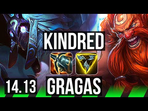 KINDRED vs GRAGAS (JGL) | 6/0/12, 66% winrate, Dominating | NA Grandmaster | 14.13