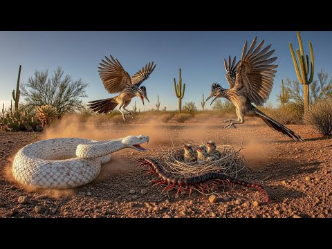Roadrunner vs Rattlesnake & Giant Centipede! Nature’s Wildest Fight.