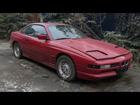 Thumbnail for Abandoned Car Restoration BMW 850i Model 1991 | Pop Up Headlights Super Luxury Classic Car by Luxury car, BMW, Car