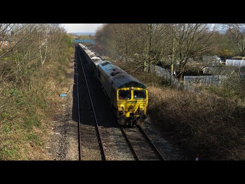 Freightliner Class 66 No. 66606 on 6Z92 Tunstead Sdgs - Northampton Castle Yd on 25.03.2020 - HD