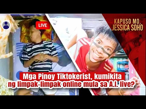 Mga Pinoy Tiktokerist, kumikita ng limpak-limpak online mula sa A.I. live? | Kapuso Mo, Jessica Soho