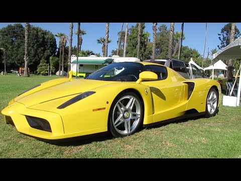 Rare Yellow Ferrari Enzo (w/ startup)