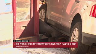1 pedestrian dead, 1 injured in SF Chinatown car crash into building