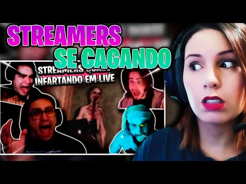 STREAMERS QUE QUASE INFARTARAM JOGANDO JOGOS DE TERROR - SUSTOS ENGRAÇADOS #01 - REACT