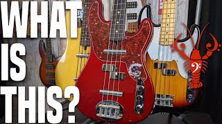Video thumbnail for El Diablo Rojo (The Red Devil) - BEASTLY Modified Lakland Skyline 44-51 - LowEndLobster Fresh Look by LowEndLobster