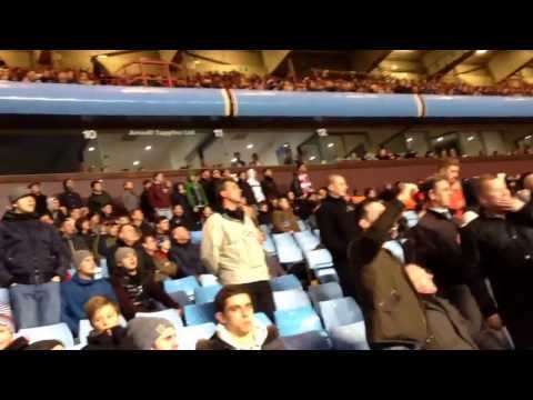Blades superb support Away at Villa FACup 3rd Round. 4/1/2014