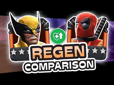 Deadpool vs Wolverine Regen Comparison (5 Star Sig 200) | Marvel Contest of Champions