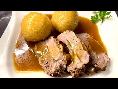 Schweinebraten 😍mit einer leckeren Weinsauce 💯Nach Oma‘s Rezept ❤️