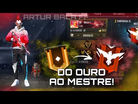 DO OURO AO MESTRE EM 3 DIAS - SEM DOBRO DE PONTOS (TEMPORADA 15) FREE FIRE MOBILE