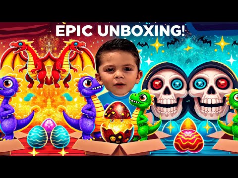 Epic Toy Unboxing: Three-Headed Dragon & Skull Surprise!