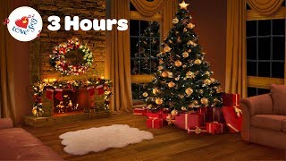 Christmas Songs and Carols with Fireplace | 3 Hours BEST Playlist 2018