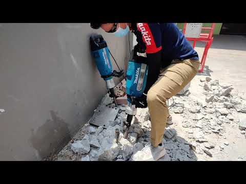 ماكيتا جاك همر كهربائي، قوة 48.9 جول، 1850 واط، 1300 بوصة في الدقيقة، 19.2 كجم HM1511X1 video