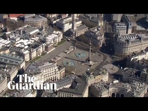 London in coronavirus lockdown: aerial footage shows landmarks deserted