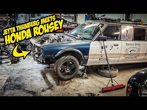 Bolting A Crazy Fast Jetta DIESEL Engine Into A Honda Accord STRETCH LIMOUSINE (NOT BOLT-ON!)