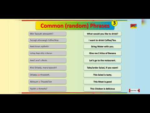 Common Daily Phrases in Tarifit | P. 3 | Learning Tharifith with Tuhami