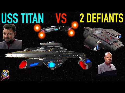 Viewer Request USS Titan VS 2 Defiant Class Ships - Both Ways - Star Trek Starship Battles