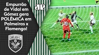 Foi pênalti? Olha esse lance de Vidal em Gustavo Gómez que gerou polêmica em Palmeiras x Flamengo