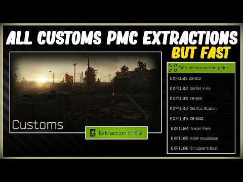 ALL CUSTOMS PMC EXTRACTIONS BUT FAST - EFT - HOW TO EXTRACT FROM CUSTOMS IN TARKOV GUIDE 12.11