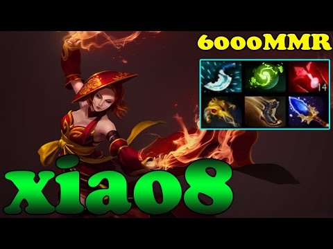 Dota 2 - xiao8 6000 MMR Plays Lina Vol 1 - Ranked Match Gameplay!