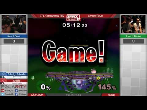CFL Smackdown 136 Melee - Ridz + Kuya vs Envy + Krudo - Doubles Losers Semis