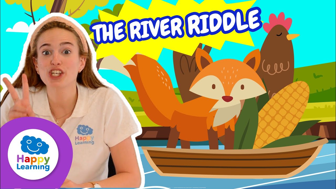 🤔 The RIVER RIDDLE! Test Your Brain and Play | Educational Videos | @HappyLearningENG