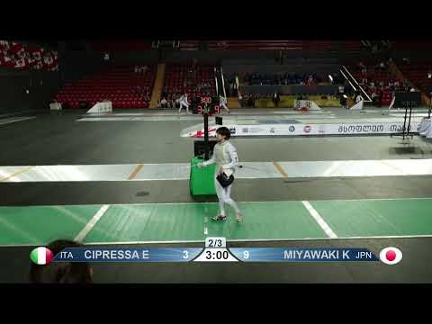 2023 127 T16 05 F F Individual Tbilisi GEO WC GREEN MIYAWAKI JPN vs CIPRESSA ITA