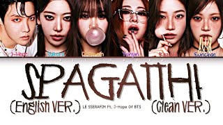 Download lagu [Clean ver.] LE SSERAFIM 'SPAGHETTI (feat. j-hope of BTS) (English ver)' (Color Coded Lyrics) mp3