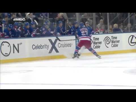 Ryan McDonagh Sends Corey Perry Into Bench Twice - November 4th, 2013